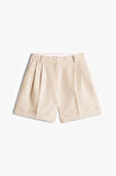 Kadın Th Linen Mix Şort - Bej | 36