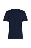 Kadın Th Script Logo T-Shirt - Lacivert | 2XL