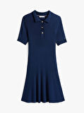 RIB BUTTON F&F POLO SWT DRESS