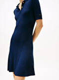 RIB BUTTON F&F POLO SWT DRESS