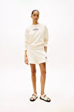 Kadın Th Logo Sweatshirt - Ekru | L