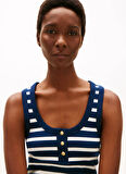 Tommy Hilfiger U Yaka Mavi Kadın T-Shirt WW0WW439200A4