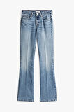 Kadın Th Solmuş Orta Bel Bootcut Jeans - Mavi | 30/30