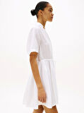 ESS LINEN S/S SHORT DRESS