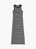 SLIM 5X2 RIB MIDI DRESS NS