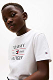 Erkek Çocuk Tommy Flag Hilfiger T-Shirt - Beyaz | 8 Yaş