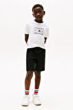 Erkek Çocuk Tommy Flag Hilfiger T-Shirt - Beyaz | 8 Yaş