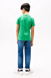 Erkek Çocuk Tommy Flag Hilfiger T-Shirt - Yeşil | 14 Yaş
