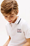 Erkek Çocuk Th Bayrak Logo Polo T-Shirt - Beyaz | 8 Yaş