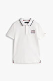 Erkek Çocuk Th Bayrak Logo Polo T-Shirt - Beyaz | 8 Yaş