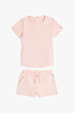 Kız Çocuk Th T-Shirt ve Şort Takımı - Pudra | 7 Yaş