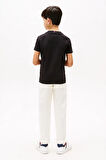 Erkek Çocuk Tommy Flag Hilfiger T-Shirt - Siyah | 8 Yaş