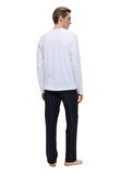 Tommy Hilfiger Erkek Beyaz Pijama Takım UM0UM03168