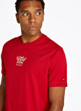 Tommy Hilfiger Kırmızı Erkek T-Shirt MW0MW38613XLD