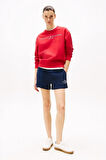 Kadın Th Regular  Hilfiger Sweat Şort - Lacivert | L