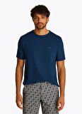 Tommy Hilfiger Mavi Erkek T-Shirt MW0MW38637DAF