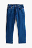 Erkek Th Denton Düz Paça Jeans Pantolon - Mavi | 32/32