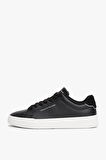 Erkek Pebble Grain Court Sneaker - Siyah | 40