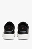 Erkek Pebble Grain Court Sneaker - Siyah | 40