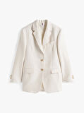 VISCOSE LINEN RELAXED SB BLAZER