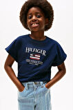 Kız Çocuk Th Hilfiger Sequin Pullu Bayrak T-Shirt - Lacivert | 8 Yaş
