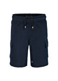 Tommy Hilfiger Lastikli Bel Regular Fit Lacivert Erkek Çocuk Şort KB0KB09659C1G