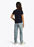 Tommy Hilfiger Baskılı Lacivert Kız Çocuk T-Shirt KG0KG08524C1G