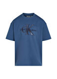 Calvin Klein Baskılı Mavi Erkek Çocuk T-Shirt IB0IB02359CFA