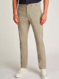Calvin Klein İnce Streç Twill Haki Chino Pantolon