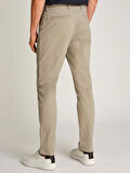 Calvin Klein İnce Streç Twill Haki Chino Pantolon