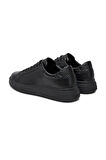 Erkek Ck Rahat Düz Taban Deri Sneaker Ayakkabı - Siyah | 42