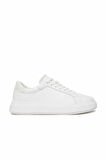 Erkek Low Top Lace Up Woven Sneaker Ayakkabı - Beyaz | 44