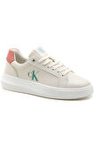 Calvin Klein Jeans Kadın Chunky Taban CK Logo Beyaz Sneaker