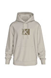 Erkek Ck Box Kapüşonlu Sweatshirt - Gri | M