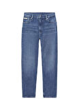 Calvin Klein Jeans Yüksek Bel Normal Paça Mom Fit Mavi Kadın Denim Pantolon J20J2245141BJ