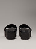 CALVIN KLEIN FLATFORM SANDAL SLIDE IN NYLON Terlik