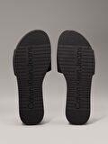 CALVIN KLEIN FLATFORM SANDAL SLIDE IN NYLON Terlik