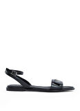 Calvin Klein Deri Siyah Kadın Sandalet HW0HW02367
