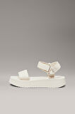 Kadın Ck Canvas Platform Sandalet - Ekru | 38
