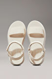 Kadın Ck Canvas Platform Sandalet - Ekru | 38