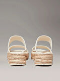 Calvin Klein Kadın Tuval Platform Espadril Sandalet
