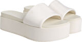 CALVIN KLEIN FLATFORM SANDAL SLIDE IN NYLON Terlik