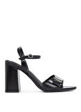 Calvin Klein Deri Siyah Kadın Topuklu Sandalet HW0HW02485