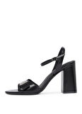 Calvin Klein Deri Siyah Kadın Topuklu Sandalet HW0HW02485