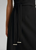 Calvin Klein Kare Yaka Düz Siyah Midi Kadın Elbise K20K207895BEH