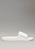 Calvin Klein Beyaz Erkek Plaj Terliği ADJ POOL SLIDE CANVAS LOGO