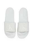Calvin Klein Beyaz Erkek Plaj Terliği SLIDE AOP PRINT