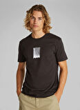 Calvin Klein Jeans Siyah Erkek T-Shirt J30J327522BEH BRUSH STROKE GRAPHIC