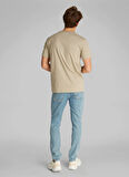 Calvin Klein Jeans Bej Erkek T-Shirt J30J325649PAH MONOLOGO TEE