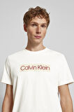 Erkek Calvin Klein Label T-Shirt - Krem | XS
